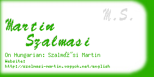 martin szalmasi business card